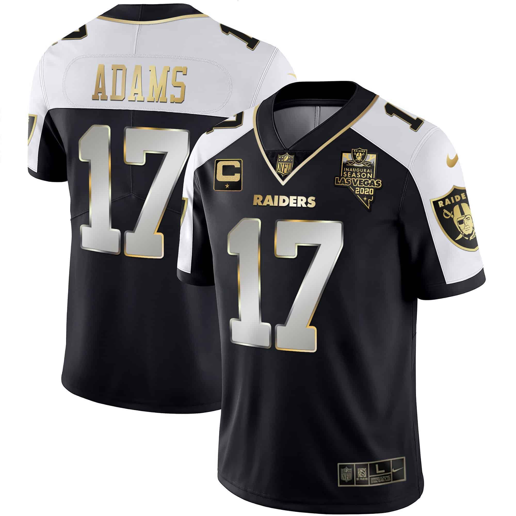Men Oakland Raiders #17 Adams 2024 Nike Vapor Black Gold & Black Inverted Limited NFL Jersey style 1->indianapolis colts->NFL Jersey